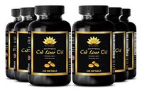 Energy and Focus - Norwegian COD Liver Oil - Norwegian Fish Oil Omega 3-6 Bottles 1500 softgels
