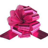 Metallic Pull Bows for Gift-Wrapping, 2-Piece (Large, Fuchsia)