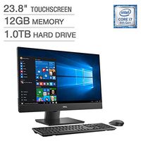 Dell Inspiron 5477 23.8" IPS Anti-Glare FHD Touch-Screen All-in-One (AIO) Desktop, Intel Hexa-Core i7-8700T 2.4GHz up to 4.0GHz, 12GB DDR4, 1TB HDD, 802.11 ac, Bluetooth, Webcam, HDMI, Windows 10