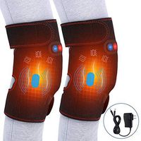 Heated Massage Knee Brace for Men and Women, Adjustable Heated and Massage Knee Heating Pad Thermal Heat Therapy Wrap Hot Compress for Cramps Arthritis Pain Relief Injury Recovery (1 Pair)