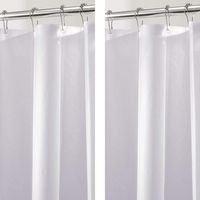 mDesign Plastic, Waterproof, Mold/Mildew Resistant, Heavy Duty PEVA Shower Curtain Liner for Bathroom Showers and Bathtubs - No Odor - 3 Gauge, 72 inches x 72 inches - 2 Pack - Light Blue