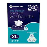 Members Mark OdfdZG Adult Premium Disposable Washcloth Value Pack, 240ct Carton (2 Pack)