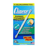 Clinere® Ear Cleaners Club Value Pack, 36 Count Earwax Remover Tool Safely and Gently Cleaning Ear Canal at Home, Ear Wax Cleaner Tool, Itch Relief, Ear Wax Buildup, Works Instantly, Earwax Cleaners