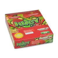 24 Packs (1 box) Juicy Jay's King Slim Hemp Rolling Papers Strawberry Kiwi