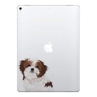 FINCIBO 5 x 5 inch Cute Brown White Short Hair Shih Tzu Dog Removable Vinyl Decal Stickers for iPad MacBook Laptop (Or Any Flat Surface)