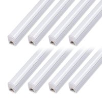 (Pack of 8) LED T5 Integrated Fixture 4FT, 20W, 2200lm, 6500K (Super Bright White),Utility led Shop Light, LED Ceiling Light and Under Cabinet Light, Corded Electric with Built-in ON/Off Switch