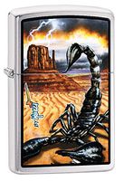 Zippo Personalized Message Engraved on Backside Scorpion Windproof Lighter