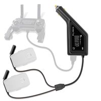 BTG Battery Charger Car Charger Adapter Compatible with DJI Mavic 2 Pro/Mavic 2 Zoom, Triple Output with Multi-Protection, Dual Battery Parallel Charger