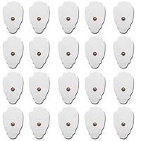 Pack-20 (10 Pairs) Hand Shape TENS Unit Electrode Pads Reusable Self-Adhesive Replacement Massage Pads (Snap on - 3.5mm) - FDA Certified for HiDow Palm IQ TENS/EMS Electronic Pulse Massager