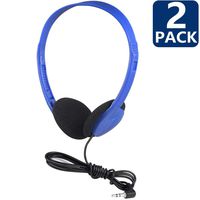 Kids Headphones,Wired Headphones for Kids Children Girls Boys Teens Portable Adjustable On Ear Headsets 3.5mm Jack Compatible iPad Chromebook Computer MP3/4 Kindle Tablet-School Headphones (Blue)
