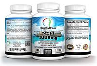 MSM 1000mg 100 Capsules Methylsulfonylmethane Sulfur Supplement Supports Healthy Bones Joints Skin Hair Nails Connective Tissues Powerful Antioxidant