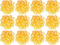 PMU Gift Bows Confetti, Large, Yellow (12/Pkg) Pkg/1