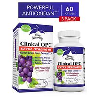 Terry Naturally Clinical OPC Extra Strength (3 Pack) - 400 mg French Grape Seed Extract, 60 Softgels - Supports Heart & Immune Health, Antioxidant - Non-GMO, Gluten-Free, Kosher - 180 Total Servings