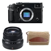 Fujifilm X-Pro2 Body Professional Mirrorless Camera (Black) + Fujinon XF35mmF2 R WR + Domke F-5XB Camera Bag