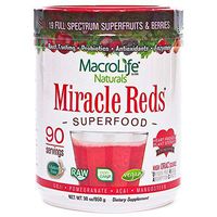 MacroLife Naturals Miracle Reds Superfood – Elderberry Plus 19 Non-GMO Superfruits & Berries - Vitamin C - 30oz - 90 Servings