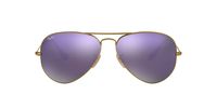 Ray-Ban RB3025 Aviator Classic Flash Mirrored Sunglasses, Brushed Bronze Demigloss/Lilac Mirror, 58 mm