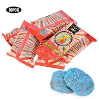 Pasamer 16pcs Steel Wool Soap Pads Kitchen Cleaning Scouring Ball