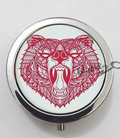 BlackKey Bear Animal 3-Compartment Decorative Pocket Gift Box Case Organizer for Pill, Color 1 -1466