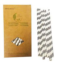 Shining Glitter  Silver Paper Drinking Straws, 100 Box Pack Cocktail Beer Juice Beverage Ins Decor Straw (Sliver Stripe)
