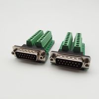 2 Pack DB15 D-SUB Male Connector Adapter Module Breakout Board