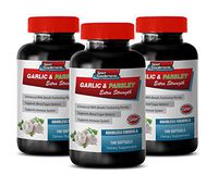 antioxidant Blend Supplement - Garlic & Parsley - Supports Immune System - Garlic Capsules Best - 3 Bottles 300 Softgels