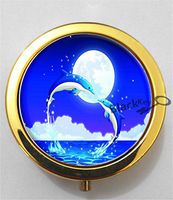 BlackKey Dolphin 3-Compartment Decorative Pocket Gift Box Case Organizer for Pill, Color 2 -2183