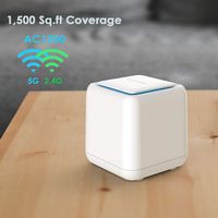 WAVLINK Halo Base 1 Smart Wireless Mesh Wi-Fi Point Single Satellite Repeater Extender, Add to Whole Home Mesh WiFi System, AC1200 Dual Band 2.4 + 5Ghz, 1500.sq.ft Coverage, Touchlink, Gigabit Port