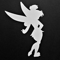 Chase Grace Studio Tinkerbell Peter Pan Animated Fantasy Fairy Vinyl Decal Sticker|WHITE|Cars Trucks Vans SUV Laptops Wall Art|5.5" X 3.75"|CGS740