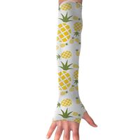 SSKYFLOWER Pineapple Farm Arm Sleeves, Aegend Cool Arm Sleeves UV Protection for Men Women Youth Arm Warmers for Cycling Golf Baseball Basketball Tattoo Cover Elbow Sleeves