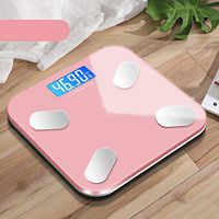 Lyqqqq Electronic Scales Electronic Scale Intelligent Body Fat Scale Electronic Scale Home Precision Men and Women Weight Scale Small Adult Body Weight Loss Weighing USB Charging (Color : Pink)