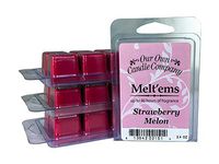 Our Own Candle Company Premium Wax Melt, Strawberry Melon, 6 Cubes, 2.4 oz (4 Pack)