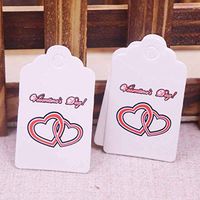 OBELLA BOUTIQUE 100pcs 3x5cm white Label NEW DIY Hand Made Thank you Love made wuth tags For Wedding Gift Tag wedding gift tag