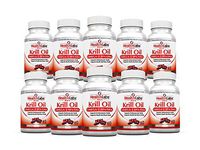 Health Labs Nutra Omega 3 Krill Oil 10-Month Supply 1000mg per Serving (2 softgels) Highest Concentration of Omega-3's 6's, 9's DHA/EPA - (Pack of 10)