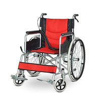 Wheelchair With Armrest WheelchairHand-Propelled Walkers Elderly Removable Non-slip Ultra-Light Portable Folding Non-slip Lite Footrests Wide Can Bear 120kg Folding Light Elderly Disabled Persons ligh