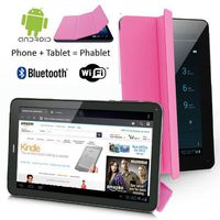 Unlocked! Pink 7.0" GSM Android Smart Phone Tablet PC Dual Sim Free Smart Cover