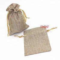 MW 25PCS 4" x 6" Burlap Bag With Satin Drawstring - Gift Bag For Wedding Party and DIY Craft (Brown)