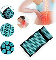 Home Massage Cushion Acupressure Mat Relieve Stress Pain Acupuncture Yoga Pad (Blue)