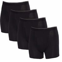 Kirkland Signature Mens XX-Large (44-46) Pima Cotton 4-Pack Boxer Briefs, Black