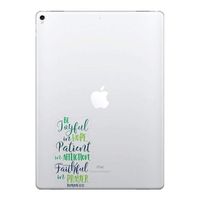 FINCIBO 5 x 5 inch Christian Bible Romans 12:12 Removable Vinyl Decal Stickers for iPad MacBook Laptop (Or Any Flat Surface)