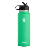 Hydro Flask Wide Mouth 2.0 Water Bottle, Straw Lid - 40 oz, Spearmint