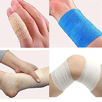 Liangxiang 6 Pcs Self Adherent Cohesive Wrap Bandages Elastic First Aid Tape Self-Adhesive Bandage (Skin)