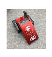 Che Guevara Souvenir Aluminium Cigarette Case Laser Carved Engraved Cigarette Box (Red)