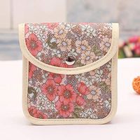 Gimax Coin Purses - Sanitary Pads Bags Wet Bag Reusable Bag for Mama Cloth Pads Menstrual Napkin Also Can Be Coin Makeup Bag Makeup Tool New - (Color: Pink)