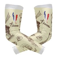 LEVEIS Paris Eiffel Towel Arm Sleeves UV Protection for Men Women Sunblock Protective Gloves Running Golf Cycling Driving Long Arm Cover 1 Pair