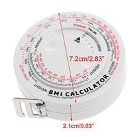 BMI Body Mass Index Retractable Tape 150cm Measure Calculator Diet Weight Loss