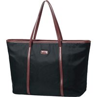 Women's Oxford Nylon Large Capacity Work fit 15.6 inch Laptop Tote Shoulder Bag (Black)