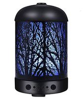 COOSA Aromatherapy Essential Oil Diffuser - Metal Ultrasonic Aroma Diffuser ,Cool Mist Humidifier with 7 Color LED Lights -Waterless Auto Shut-off for Baby Home Office(100ml)