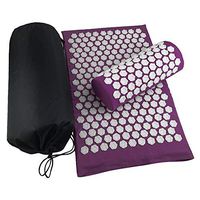 Lotus Acupuncture Massage Pads Back and Neck Pain Relief Acupressure Mat and Pillow Set Relieves Stress, Back, Neck, and Sciatic Pain