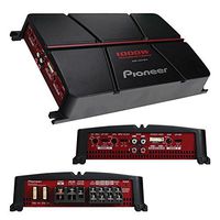 Pioneer GM-A6704 4-Channel Bridgeable Amplifier with Bass Boost,Black/red