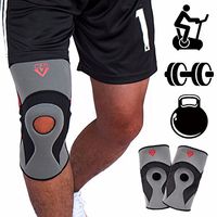 FITTOO Compression Knee Brace (1 Pair) Open Patella Stabilizer for Pain Relief Sprains and Injury Recovery S